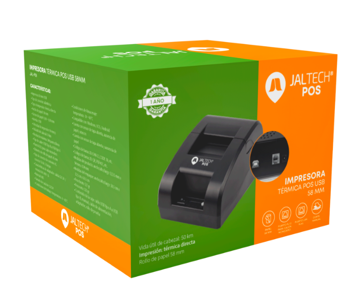 IMPRESORA TERMICA POS USB 58MM